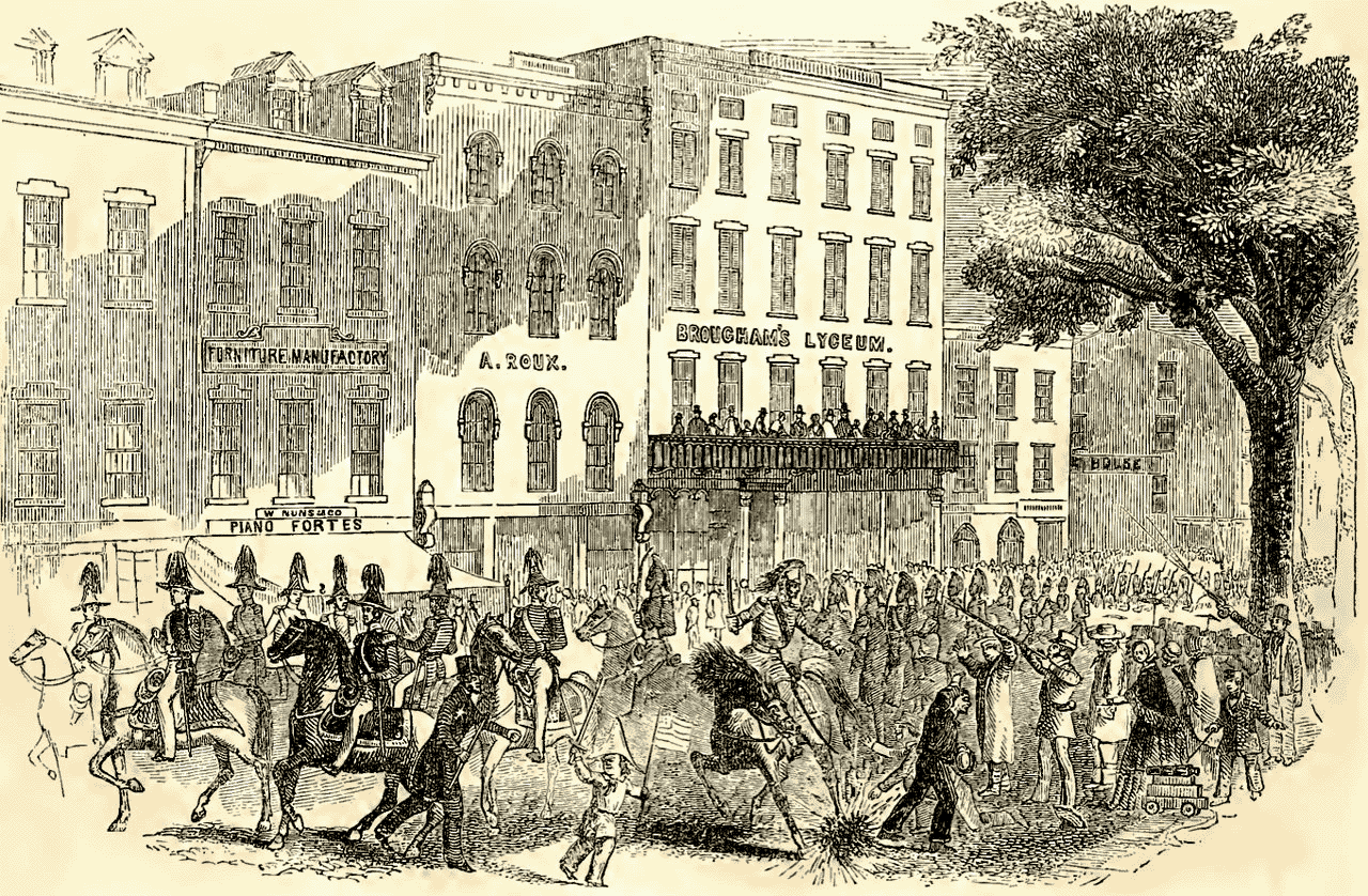 The street in front of The Olympic Theatre Source: Gleason’s Pictorial Drawing-Room Companion, Vol. 1 No. 10 (Saturday, September 6, 1851), Boston, p. 152
